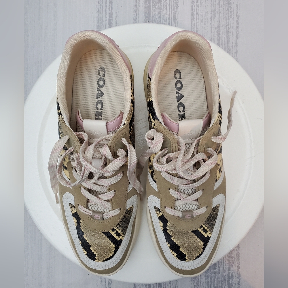 COACH Citysole Court Leather Sneaker - Beechwood/ Aurora Sz 10B - Picture 6 of 14